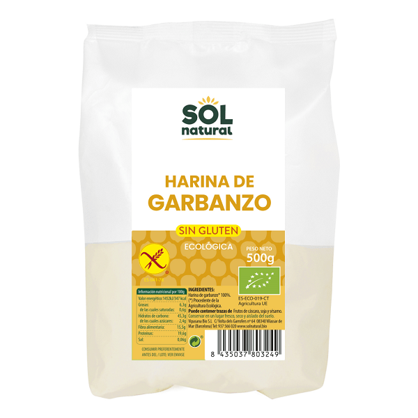 harina garbanzo bio sin gluten sol natural harina garbanzo bio sin gluten sol natural