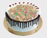 Tarta virutas de colores