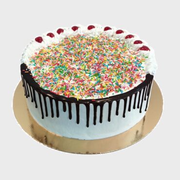Tarta virutas de colores